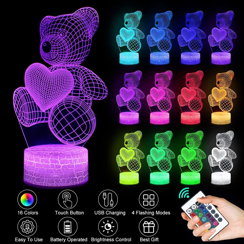 Creative 3D Night Light – Unique Home Decoration Gift