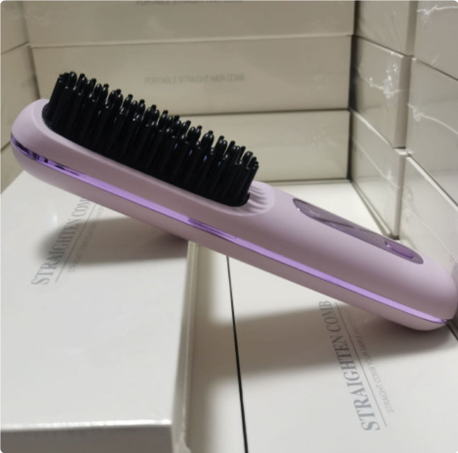 2-in-1 Hair Straightener Comb – Fast Heating, Portable