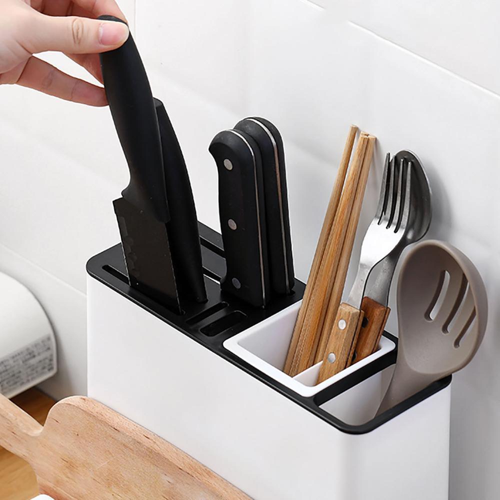 Plastic Kitchen Storage Rack – Organize Knives and Tableware Easily