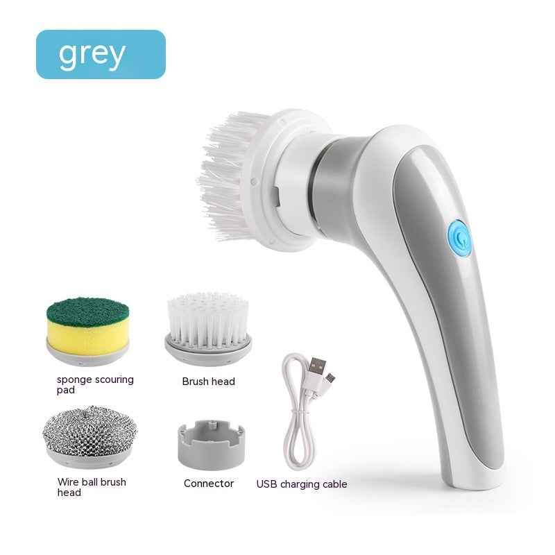 Make cleaning effortless with this 4-in-1 spinning brush!