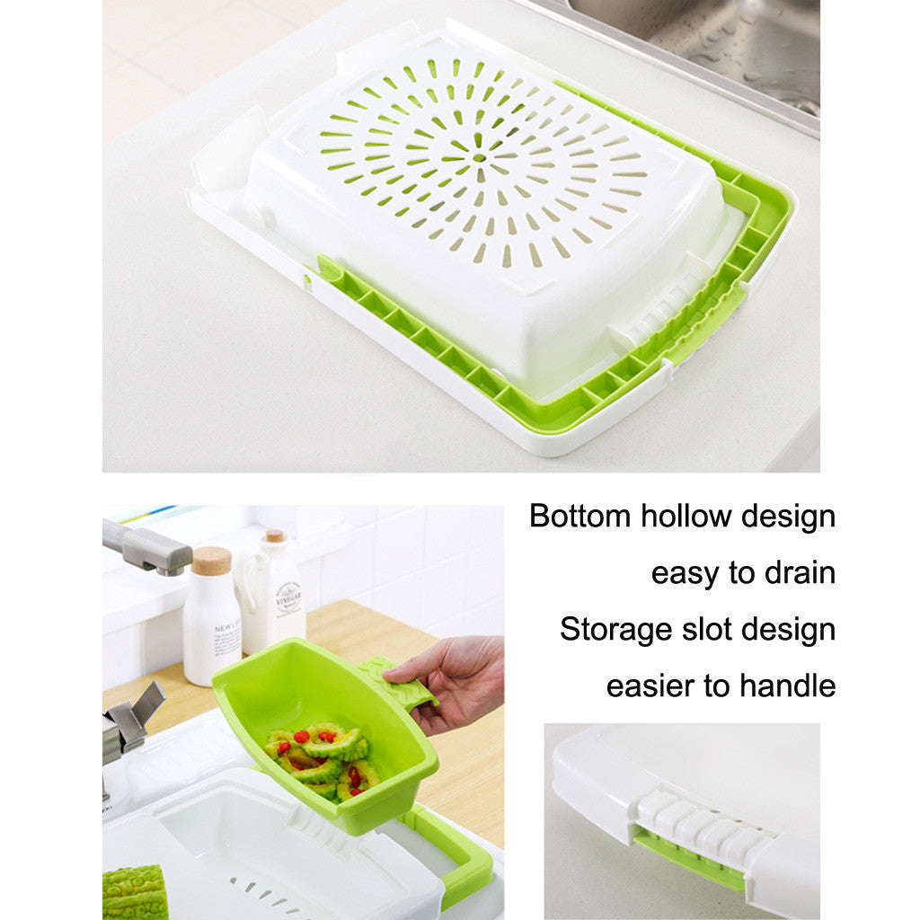 Multi-Function Cutting Board – Convenient Drain for Kitchen Use