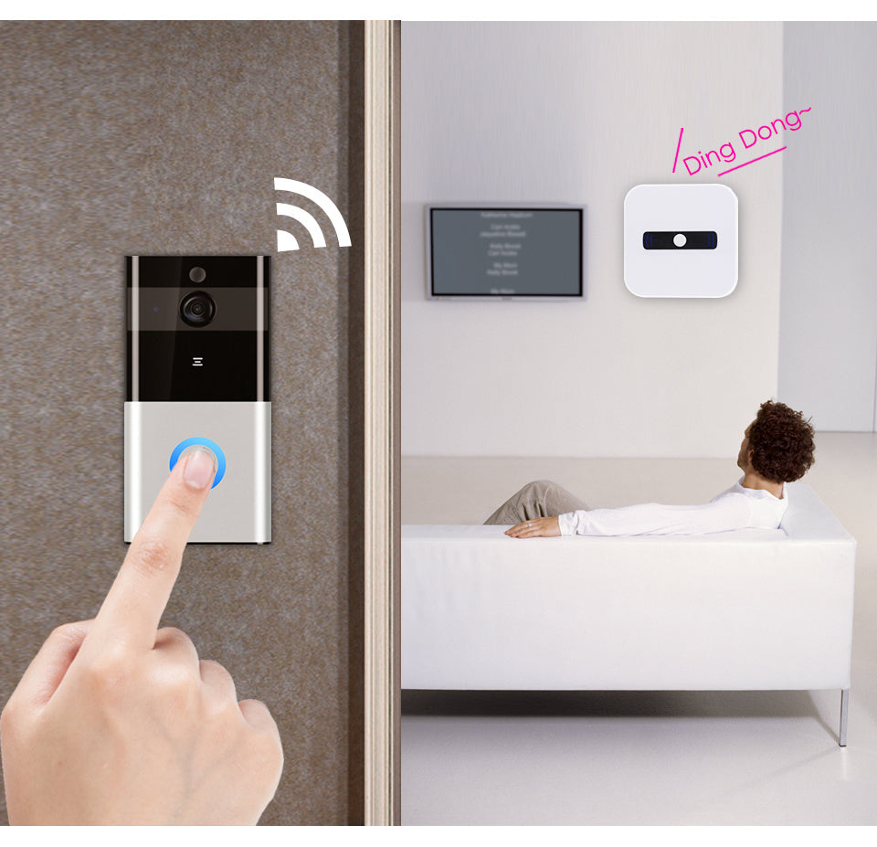 WiFi Visual Doorbell with Motion Sensor and Two-Way Audio
