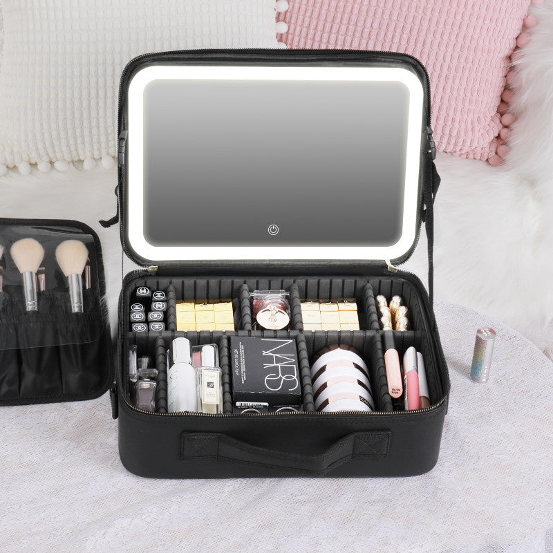 Fashionable LED Cosmetic Case for Organized Beauty on Go