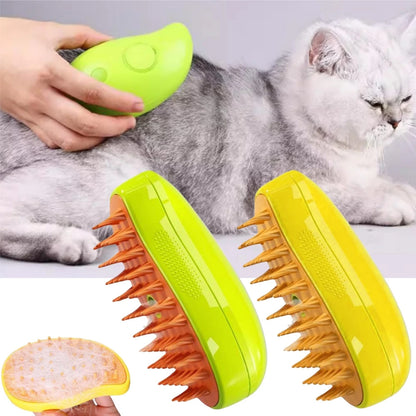 Steam, groom, and shine – all in one pet brush!