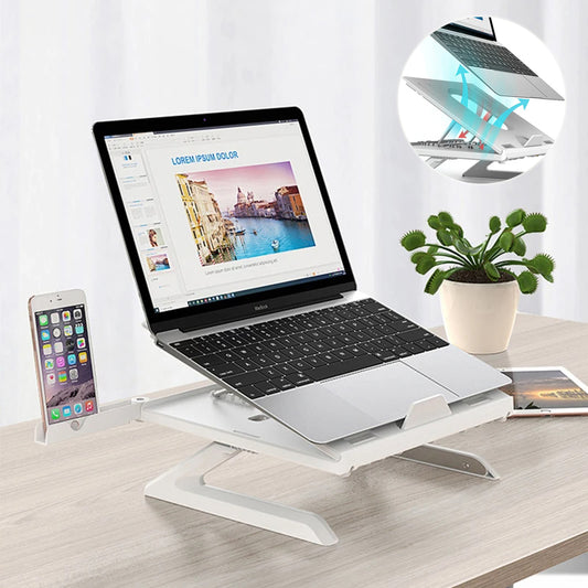 Aluminum Alloy Laptop Stand – Foldable, Lift-Adjustable, Portable