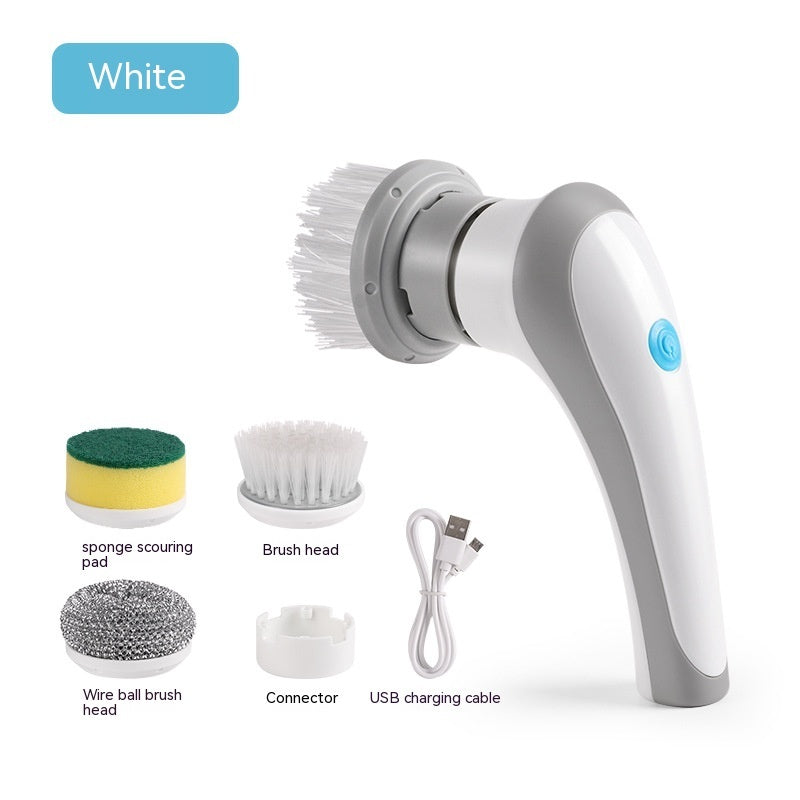 Make cleaning effortless with this 4-in-1 spinning brush!