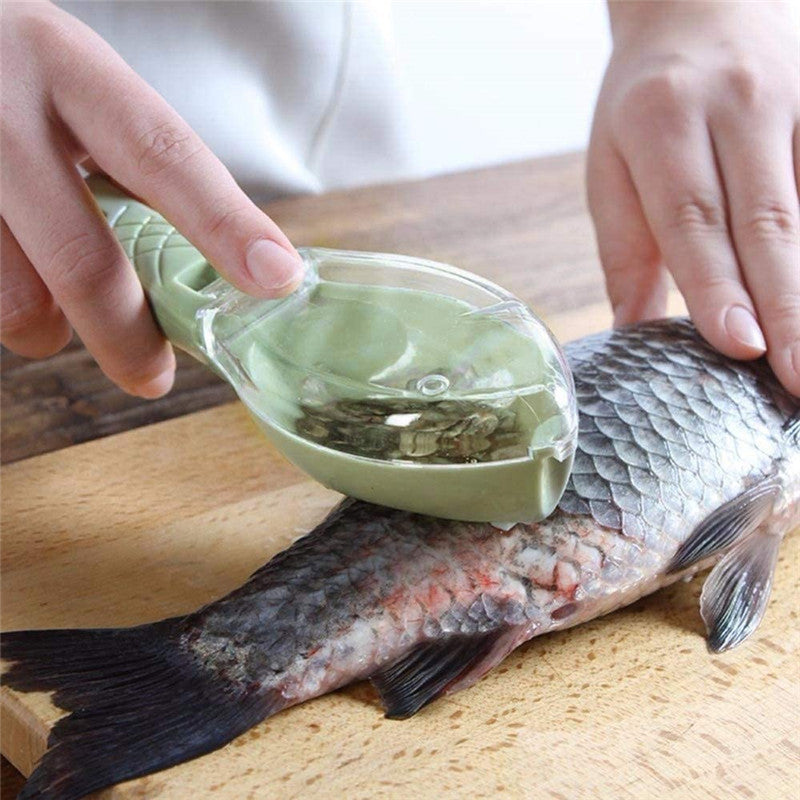 Smart fish scraper for quick, mess-free kitchen prep!