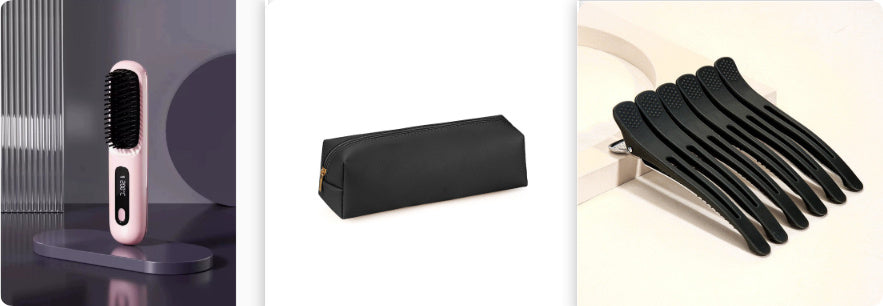 2-in-1 Hair Straightener Comb – Fast Heating, Portable