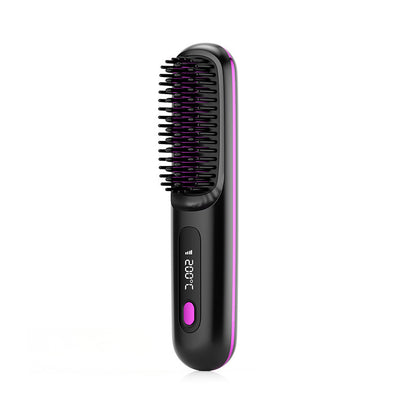 2-in-1 Hair Straightener Comb – Fast Heating, Portable