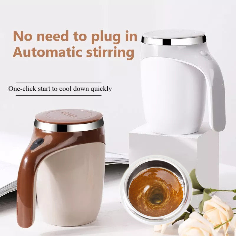 Electric Self-Stirring Cup – Effortless Coffee, Milkshake, or Tea!